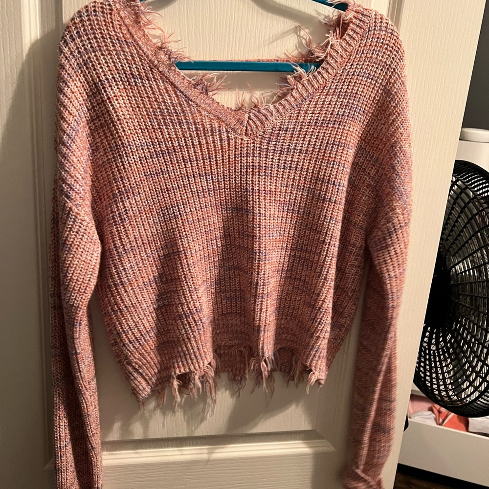 pink sweater